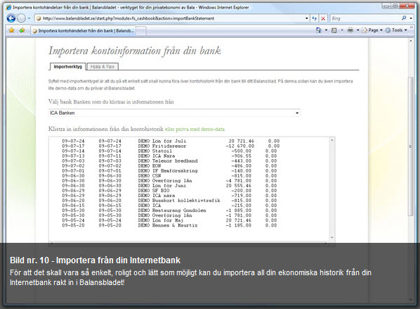 Importera från din Internetbank